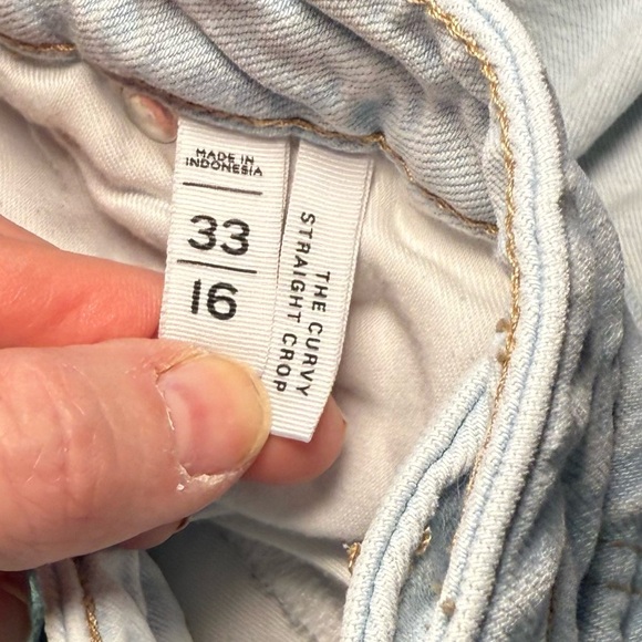 Loft Denim Jeans Curvy Straight Crop 32 (16) - Picture 5 of 8